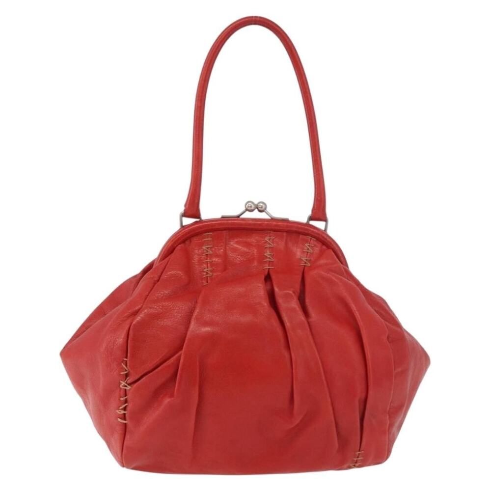 Miu Miu Matelasse Leather Handbag Red